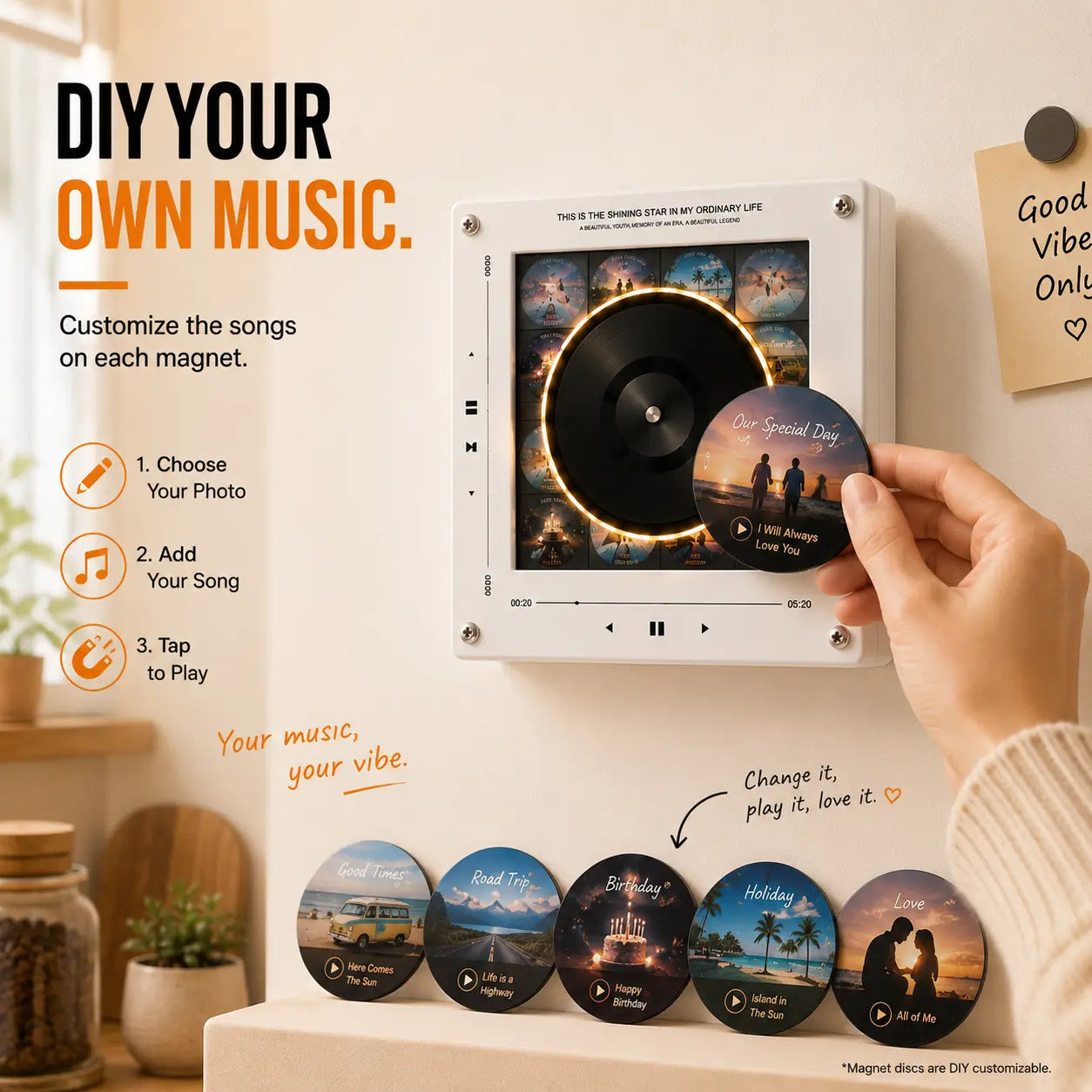 Music-Themed Fridge Magnet Set – Decorative Holiday Gift