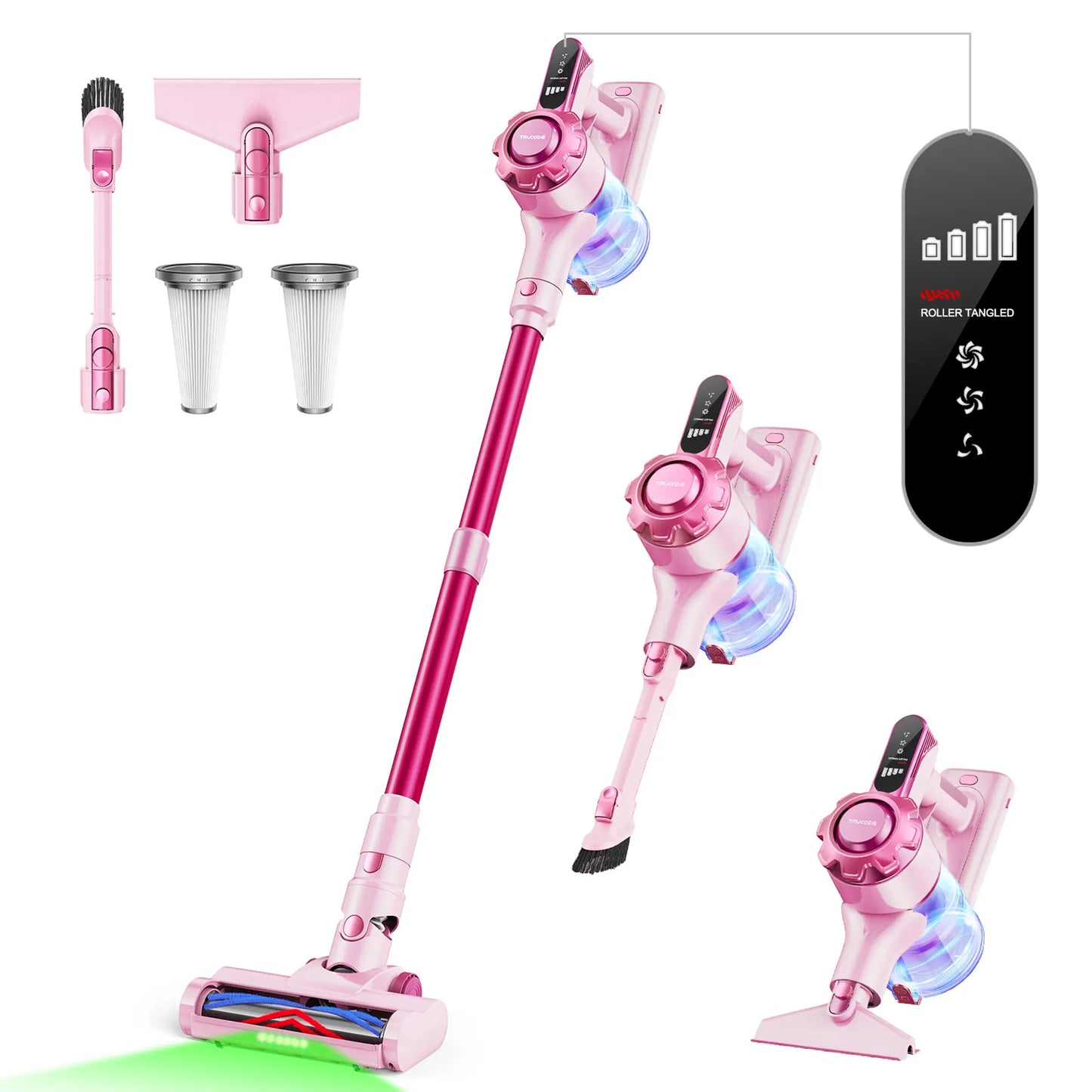 【2026 Upgraded】8-in-1 Cordless Upright Vacuum Cleaner, 45-Min Runtime, 33 kPa Suction, Lightweight, for Home, Hardwood Floors, Carpets & Pet Hair
