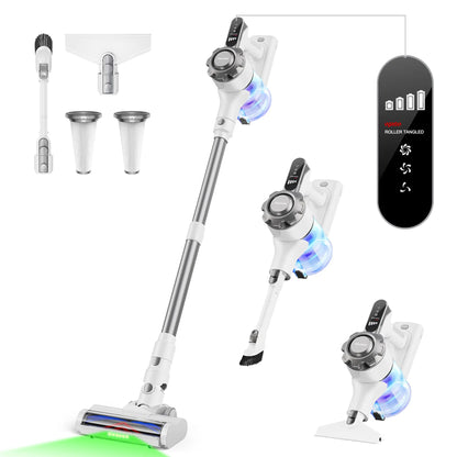 【2026 Upgraded】8-in-1 Cordless Upright Vacuum Cleaner, 45-Min Runtime, 33 kPa Suction, Lightweight, for Home, Hardwood Floors, Carpets & Pet Hair