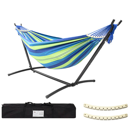 Portable Hammock with Steel Stand, 450lb Capacity, Anti-Roll Balance Beams & Premium Carry Bag