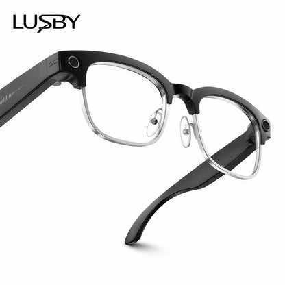 Smart AI Camera Glasses with 8MP Photochromic Lenses ,Button Touch Adjustment for Travel Outdoor Adventures Hands-Free Photography 160+Languages Real-Time Translation Bluetooth Wireless Wearable Video Recording UV Protection ,gift